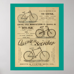 Poster 1893 del arte del anuncio de la bicicleta