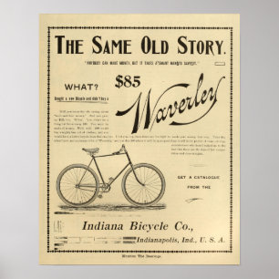 Poster 1894 del arte del anuncio de la bicicleta
