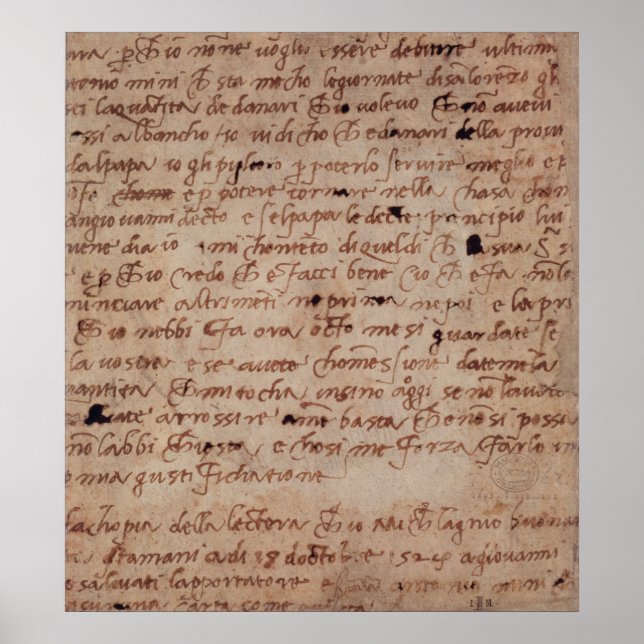 Póster 1895-9-15-503 W.34v Página de escritura a mano (Frente)