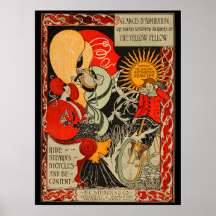 Poster 1896 del arte del anuncio de la bicicleta