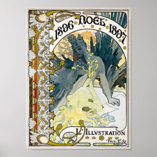 Póster 1896 NOEL 1897 Alphonse Maria Mucha Poster