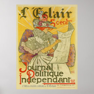 Póster 1897 Publicidad en la revista francesa Art Nouveau