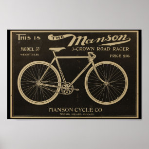 Poster 1899 del arte del anuncio de la bicicleta