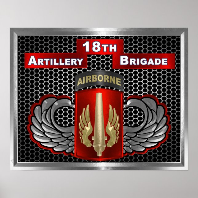 Póster 18.ª Brigada de Artillería de Campo-Airborne (Frente)
