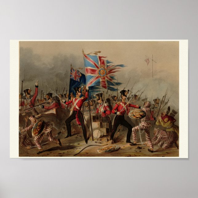 Póster 18.º Real Regimiento Irlandés en la China de la Am (Frente)