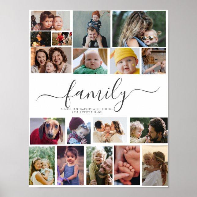 Póster 18 Colaje de Fotos Amor Familiar Dulce Memoria (Frente)