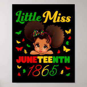 Póster 18 de junio, celebrando a 1865 niños de Chicas neg