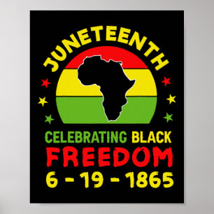 Póster 18 de junio celebrando la libertad negra en África