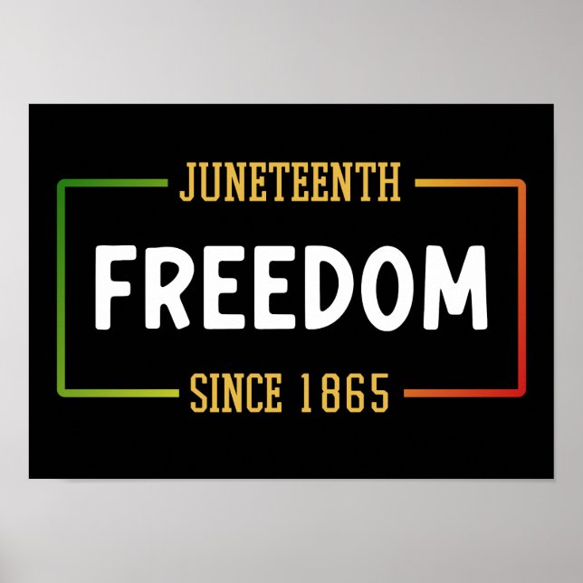 Póster 18 de junio de 1865 celebrando la libertad de los  (Frente)