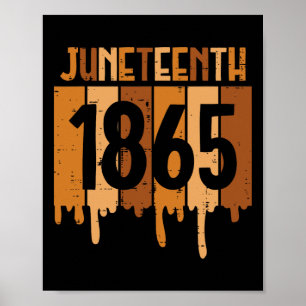 Póster 18 de junio de 1865 Melanin Drip Black Pride Men W
