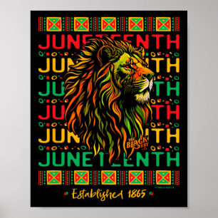 Póster 18 de junio Día de la Libertad de los Leones 1865 