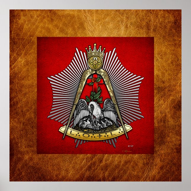 Póster 18° grado: Caballero de la Rosa Croix (Frente)