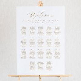 Póster 18 tablas Tabla de asientos de bienvenida