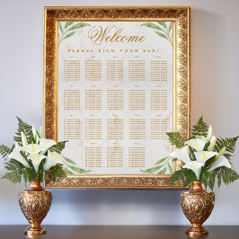 Póster 18 Tablas Tabla de asientos Sale de la vegetación 