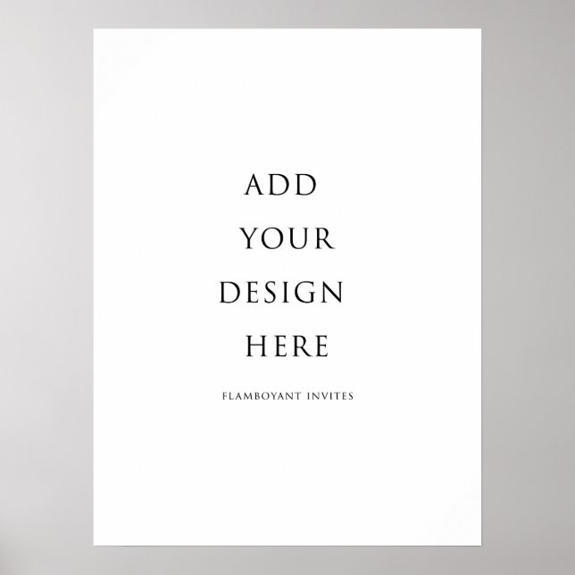 Póster 18"x24" (45x61cm) Señalización/ Poster (Frente)