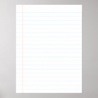 Póster 18"x 24", large notebook page poster