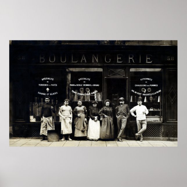Póster 1900 Parisian Bakery (Frente)