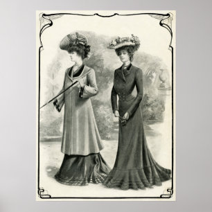 PÓSTER 1902 MUJERES ELEGANTES