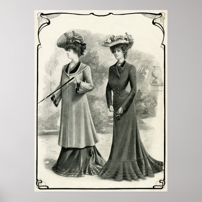 PÓSTER 1902 MUJERES ELEGANTES (Frente)