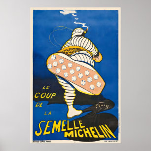 Póster 1905 Neumáticos Michelin Vintage Le Coup de la Sem