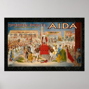 Póster 1908 Aida Reissue Vintage 36 x 24 Poster