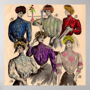 Póster 1908 Gimbels damas blouses waists no. 1