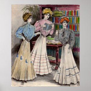 Póster 1908 Vestidos Gimbels n.º 1