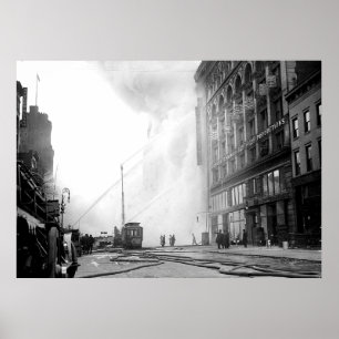 Póster 1909 14º Poster de Bomberos de Nueva York