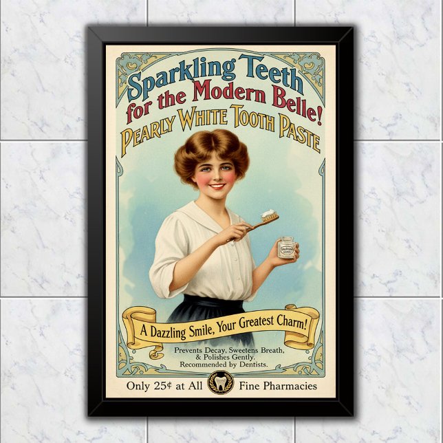 Póster 1910 Vintage Pearly White Toothpaste Advertising (Subido por el creador)