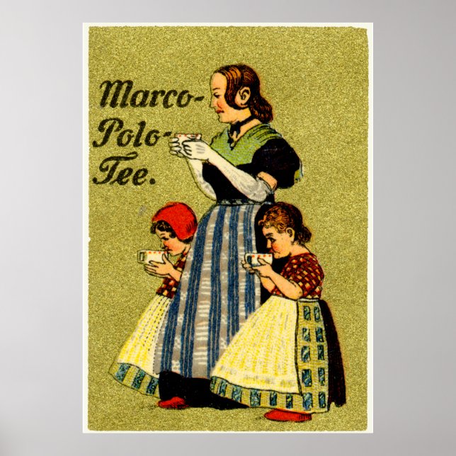 Póster 1915 Disfrute del té Marco Polo (Frente)
