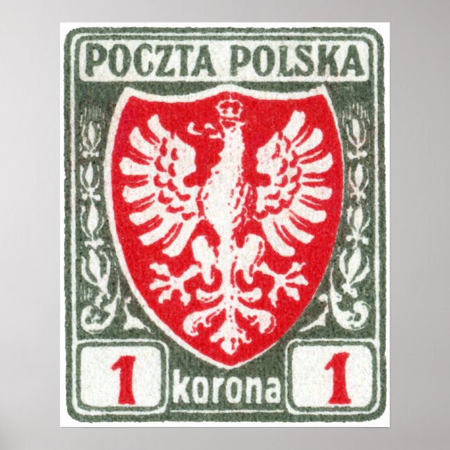 Póster 1919 1.000 estampado de águila polaca (Frente)