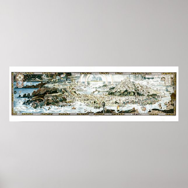 Póster 1920 Classic Fairyland Imaginary Map (Frente)