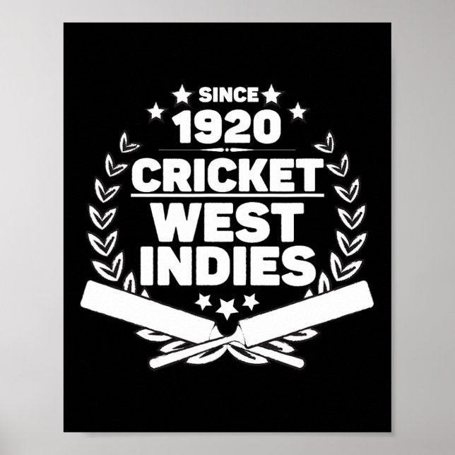 Póster 1920 Cricket West Indies Cricket Player  (Frente)