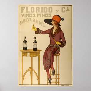 Póster 1920 Florido Vinos Finos - Vino Español de Cosecha