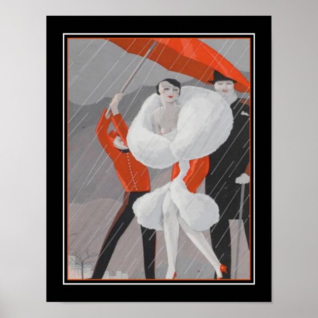 Póster 1920's Art Deco "Rainy Day" (Frente)