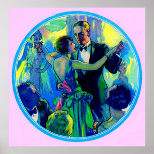 Póster 1920s lady and gentleman on the dance floor