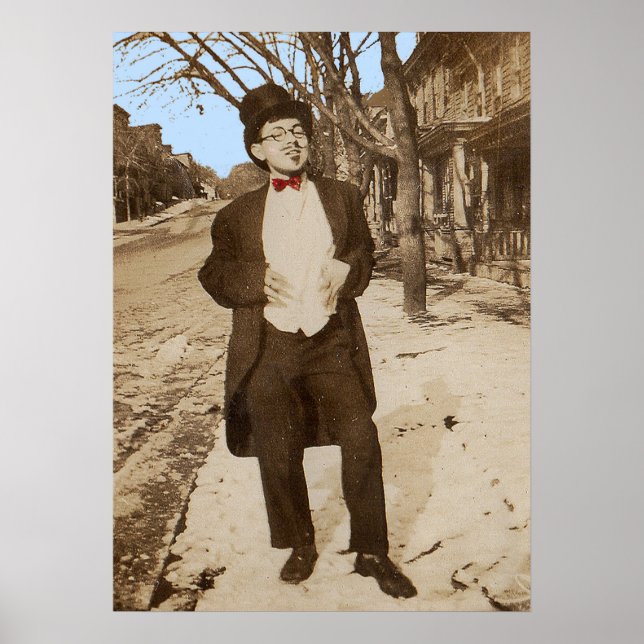 Póster 1920s vernacular photo classy young man (Frente)