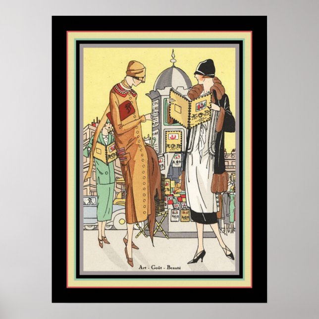 Póster 1922 Art Deco Fashion Illustration (Frente)