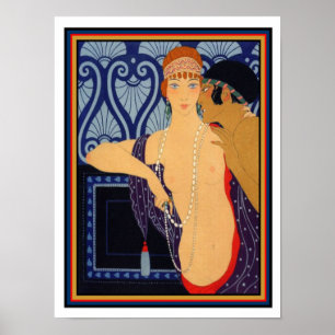 Póster 1922 George Barbier Art Deco Print 12 x 16