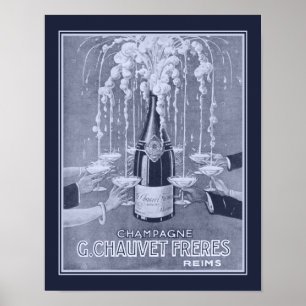 Póster 1923 Art Deco Champagne Poster