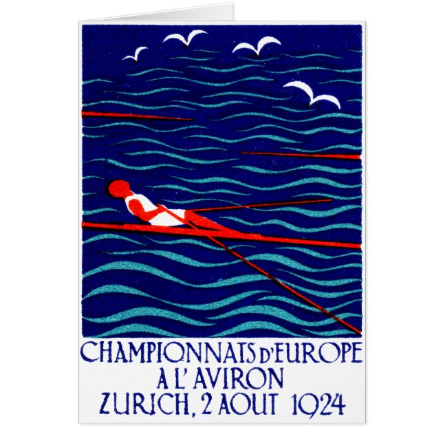 Poster 1924 del Rowing de Zurich (Frente)
