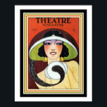Póster 1924 Theatre Magazine Art Deco Cover 16 x 20<br><div class="desc">Colorful Art Deco cover for Theatre Magazine. January 1924 issue. Poster measures 16 x 20</div>