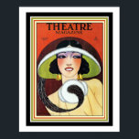 Póster 1924 Theatre Magazine Art Deco Cover 16 x 20<br><div class="desc">Colorful Art Deco cover for Theatre Magazine. January 1924 issue. Poster measures 16 x 20</div>