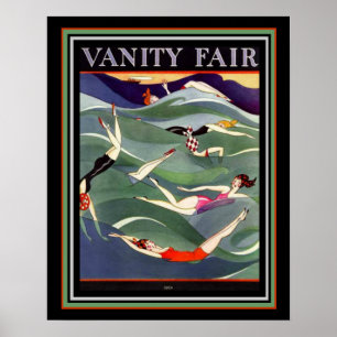 Póster 1924 Vanity Fair Deco Tapa del traje de baño 16x20