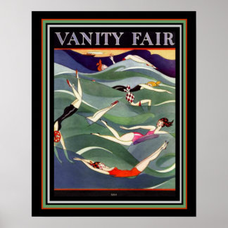 Póster 1924 Vanity Fair Deco Tapa del traje de baño 16x20