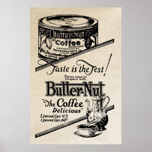 Póster 1925 Anuncio de café de época