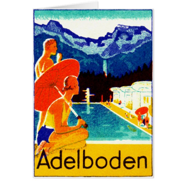 Poster 1925 de Adelboden Suiza (Frente)