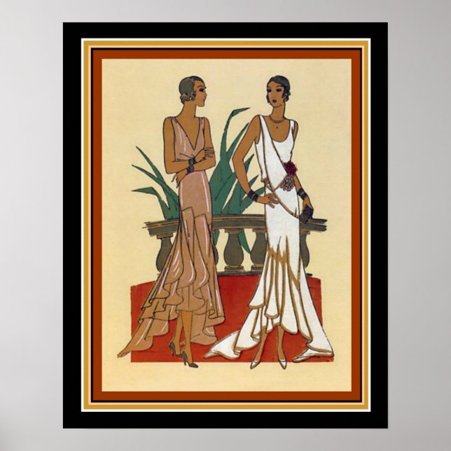 Póster 1925 Moda Art Deco Imprimir 16 x 20 (Frente)