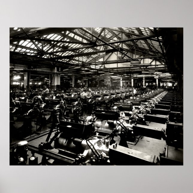 Póster 1925 Prueba De Motores Automovilísticos (Frente)