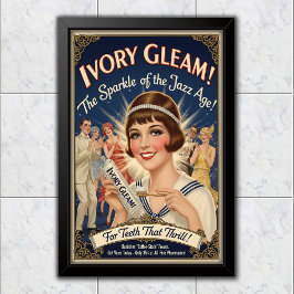Póster 1925 Vintage Ivory Gleam Toothpaste Advertising